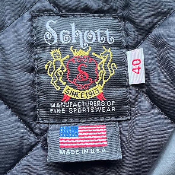 Schott NYC USA Men’s Moto Leather Jacket - Sz Medium motorcycle riding - Picture 16 of 16